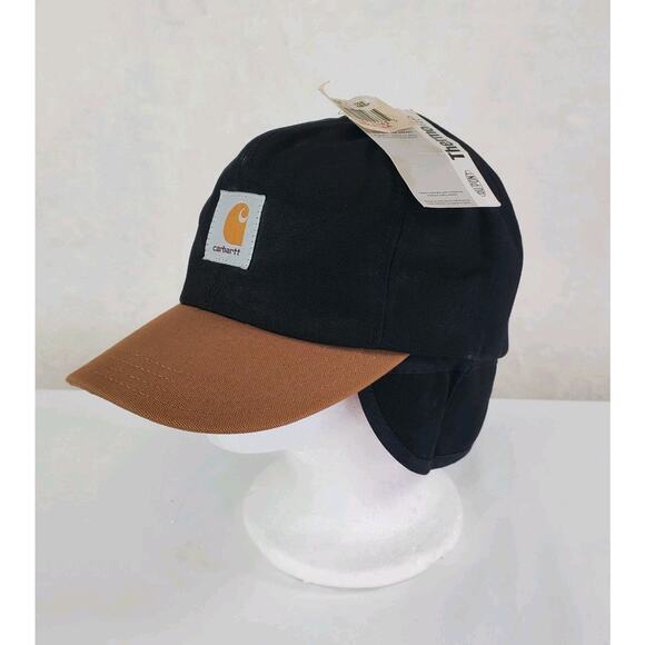 Vtg NOS Carhartt Insulated Trapper Hat Thermolite Ear Flap HT0566 USA Large